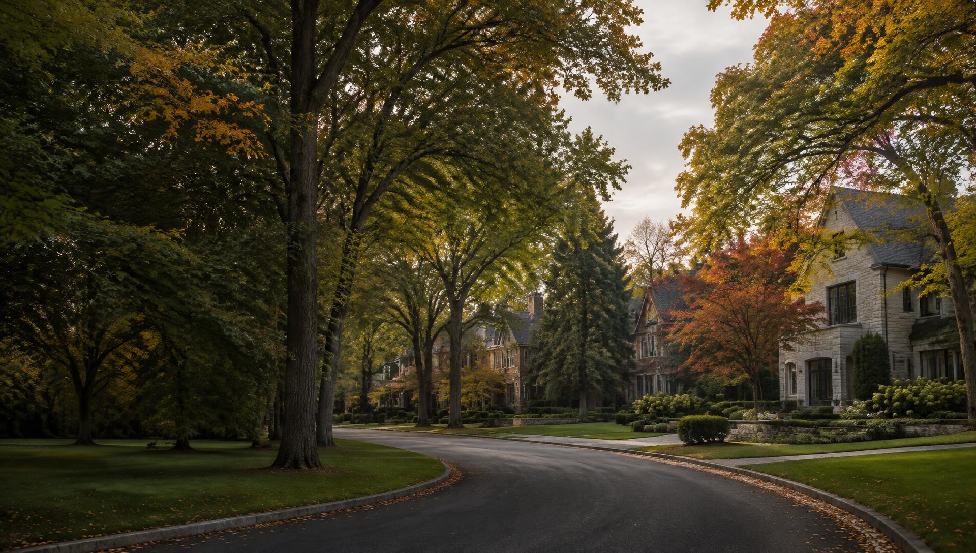 Residential street in Metro Detroit